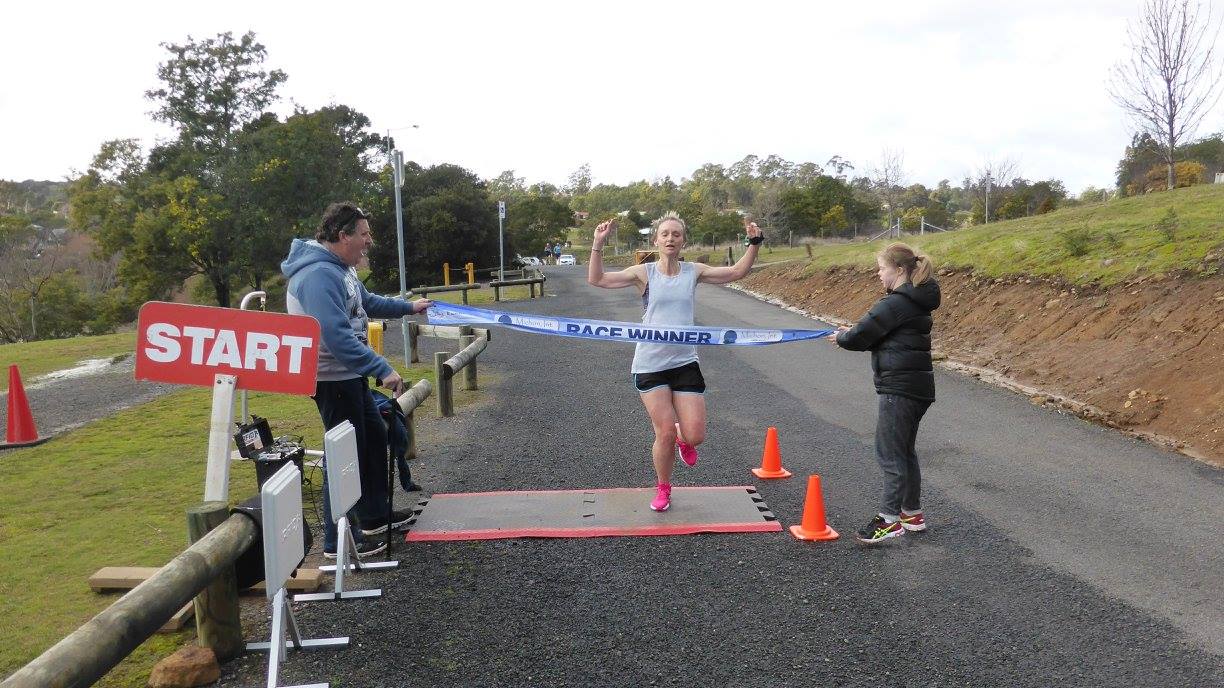 Jess comes home first in the Salon Nolas 5k