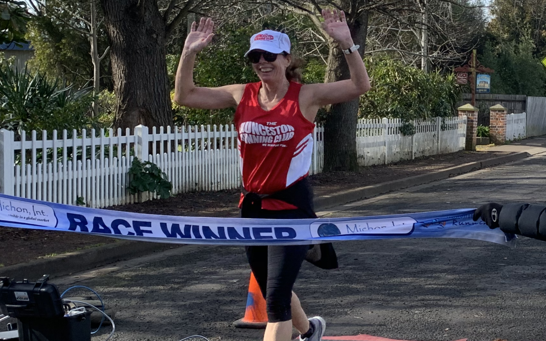 Mel Scott won the 8k in Evandale!